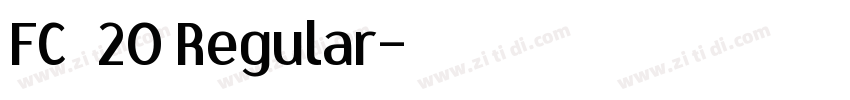 FC数字20 Regular字体转换